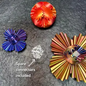 3D Printed Infinite Gear Ball, Visual Fidget Desktop Decor, Colorful PLA Stress Relief Desk Ornament for Home & Office