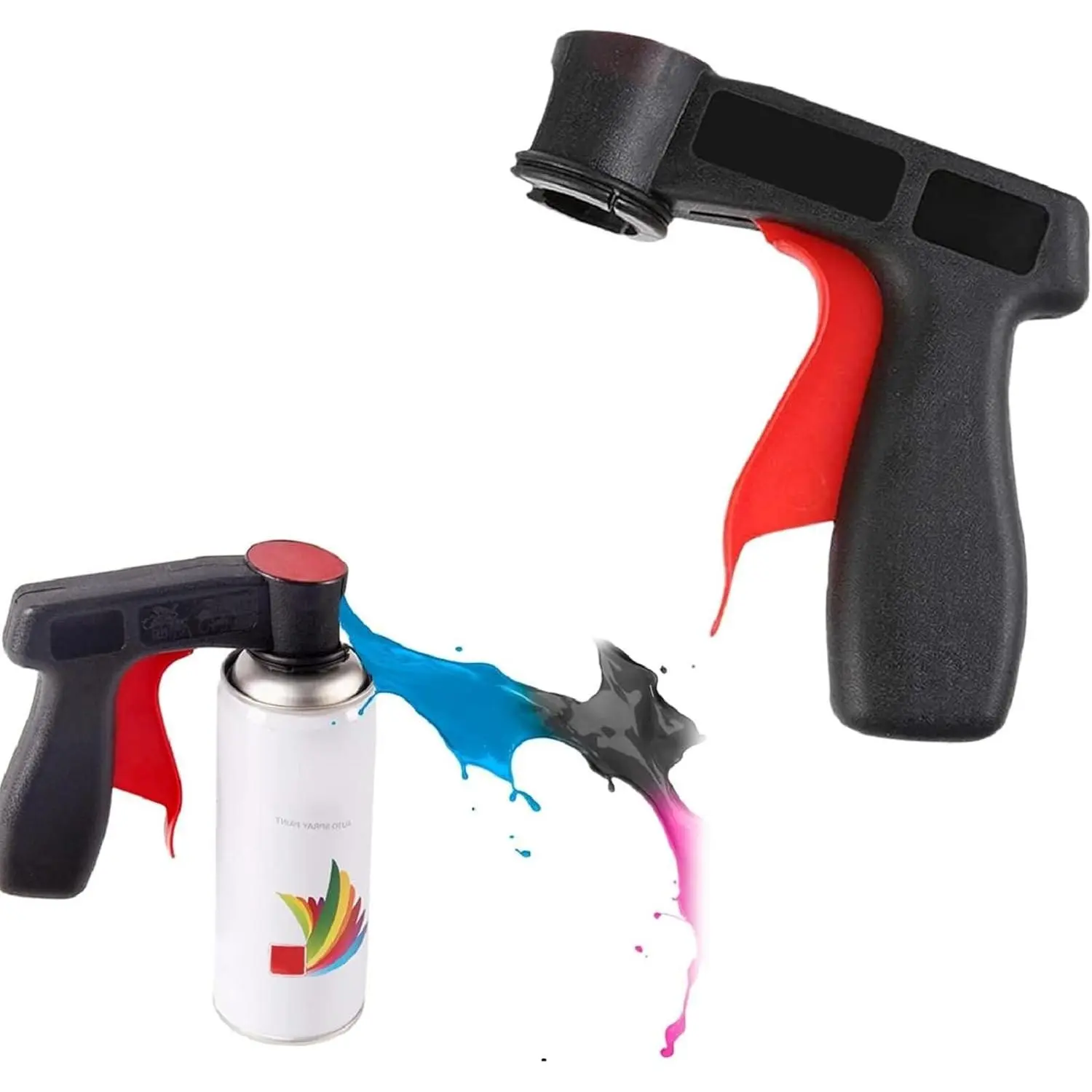 Reusable Polypropylene Spray Can Trigger Handle with Full Hand Grip - Paint Sprayer Accessory, Work Tool for Automotive Body Repair, Arthritis-Friendly Accurate Control (Tools for Home Improvement Building Supplies), Paint Sprayer Accessories, Spray Paint