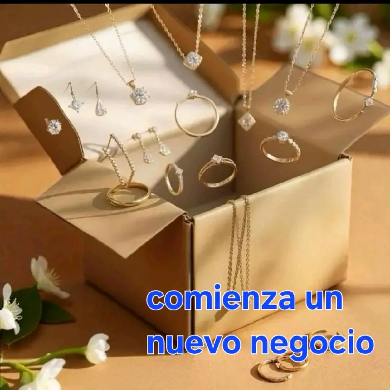 Jewelry box Caja de inicio para nuev emprendedora 14k oro laminado se elijen productos en tiktok live