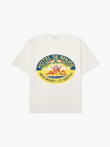 HOTEL DE RHUDE TEE, Basic, Unisex, Graphic Tee, Crew Neck, Vintage, Streetwear