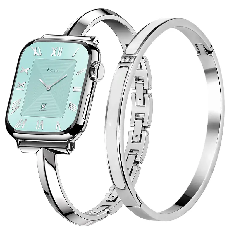 Silver band + Pearl Bangle