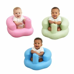 Portable Inflatable Baby Seat, Multi-Color Baby Sitting and Standing Chair, Adjustable Inflatable Bathtub Stool for Infants, Comfortable Baby Sofa, Easy-to-Use, Safe & Convenient