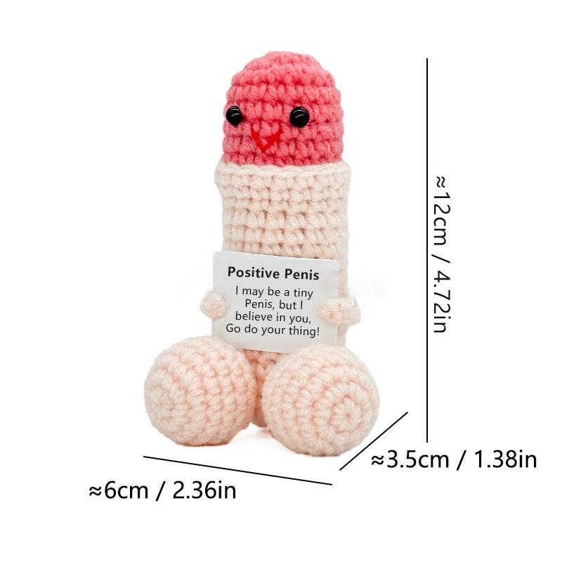 Cute Crochet Dolls Creative Knitted Decorations with Positive Message Cards Soft Stuffed Toys Perfect for Birthdays Christmas Huggable Plush Gifts Cute Crochet Dolls Creative Knitted Decorations with Positive Message Cards Soft Stuffed Toys Perfect for Birthdays Christmas Huggable Plush Gifts