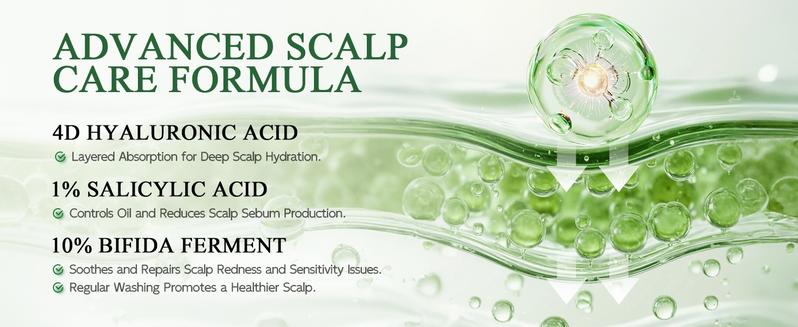 Ropink Mugwort Scalp Detox  10% Bifida Ferment & OCT Anti-Dandruff Pre-Wash | Soothing Serum with Silicone Massage Tip