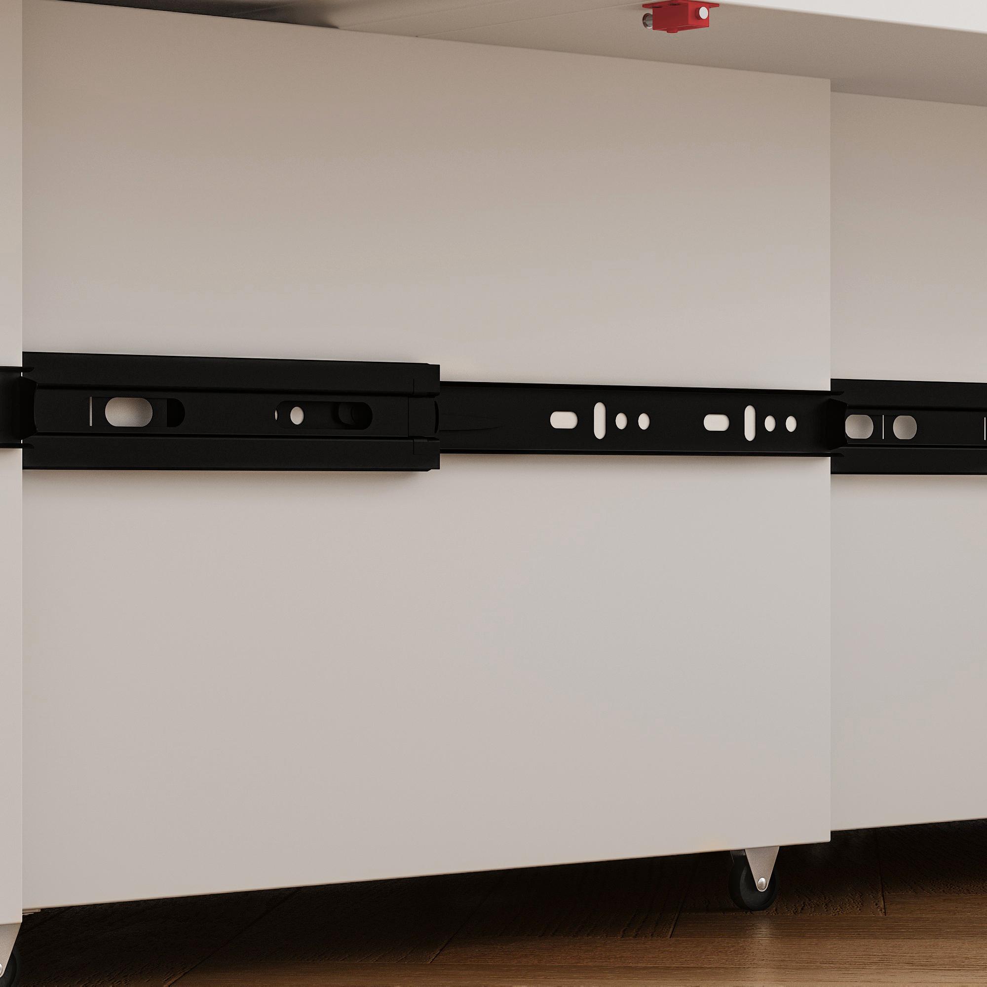 FUFU&GAGA Twin Murphy Bed w/ Built-In Charging Station, 2-in-1 Cabinet Bed & Chest, Large Storage Drawer, Space-Saving Foldable for Bedroom/Office