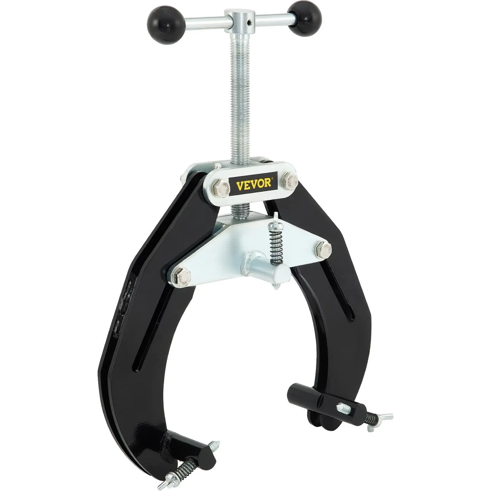 【Summerfinds】VEVOR Carbon Steel Pipe Clamp, 2-6 in Pipefitting Tool, High Strength Ultra Clamp with Quick-Acting Screws, Ergonomic Handle, Lightweight Alignment Tool with Powder Coating Finish, Black