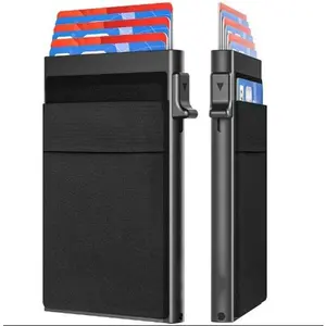 Men's Summer 2025 Minimalist Wallet – Auto-Popup RFID-Blocking Card Holder for Business/Credit Cards