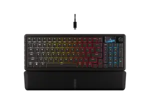 Corsair Vanguard 96 Wired Mechanical Gaming Keyboard – 96% Layout, MLX Plasma Linear Switches, 8000Hz Polling, LCD Display, Virtual Stream Deck, G-Keys, SOCD Flashtap, QWERTY US – Black