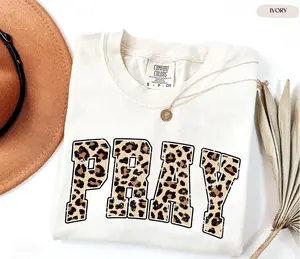 Comfort Colors Pray Shirt, Leopard Pattern Pray Shirt, Christian Shirt, Faith Based Shirt, Christian Quote Shirt, Christian Gift