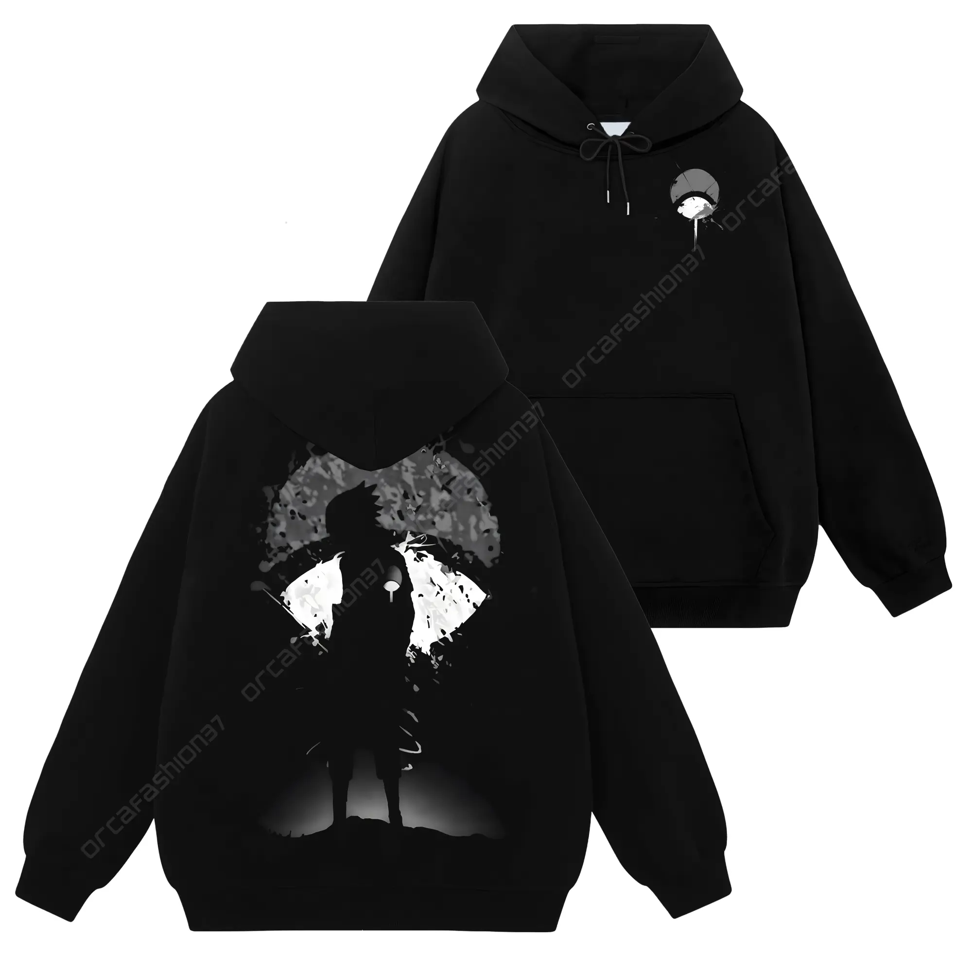 [Uchiha Fashion] Limited Uchiha Sasuke Sharingan Logo - Naruto Shippuden #35 Hoodie T-Shirt Sweatshirt, Retro Vintage Unisex Graphic 90s Cotton, Gift For Wibu, Anime Manga Y2K Streetwear