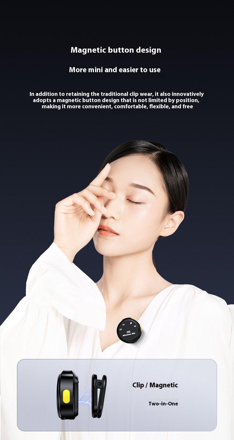 Wireless Lavalier Microphone for iPhone iPad AndroidWith Charging Case Audio Smartphone AudioSmartphone Portable Noise Cancellation Clip LapelReceiver Equipment Device Recording Usb Wearablewireless microphone streaming equipment。Black Friday