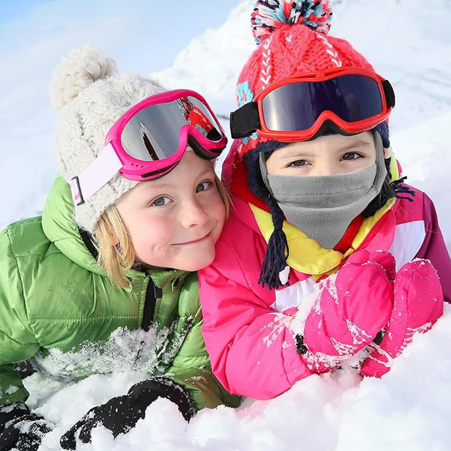 JointlyCreating Children's Balaclava Hat - Thick Thermal Windproof Ski Cycling Face Mask Caps Hood Cover Adjustable Cap for Kids