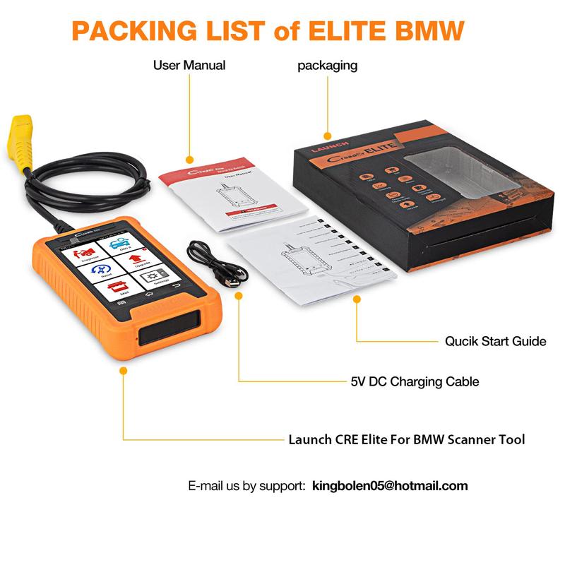 LAUNCH Creader Elite For BMW OBD2 Scanner, 2026 Full Systems Diagnostic Bi-directional Scan Tool, All Reset Service, ECU Coding, Battery Registration Tool for BMW Mini Rolls-Royce,Lifetime Free Update