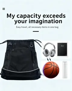 New Drawstring Basketball Gym Bag Backpack Sport Travel Outdoor Waterproof Swimming Fitness Travel Gym Sports Bag Basketball Pouch Hiking Climbing
