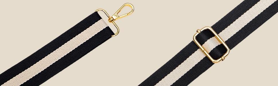 Lekesky Purse Strap Replacement Crossbody,Adjustable Bag Straps Replacement Crossbody Straps for Handbags Shoulder Strap with Stripe