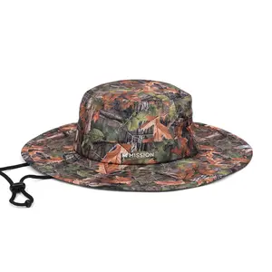 Mission Cooling Anywhere Boonie Hat - Lightweight Breathable UPF 50 Sun Protection Adjustable Fit Unisex Design with Zipper Pocket