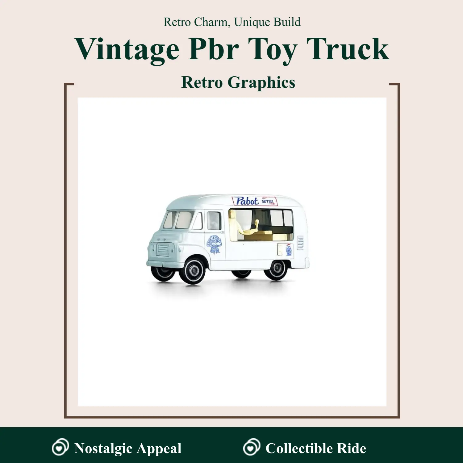 Pabst Blue Ribbon custom vintage toy truck 1:64 scale Matchbox Lesney