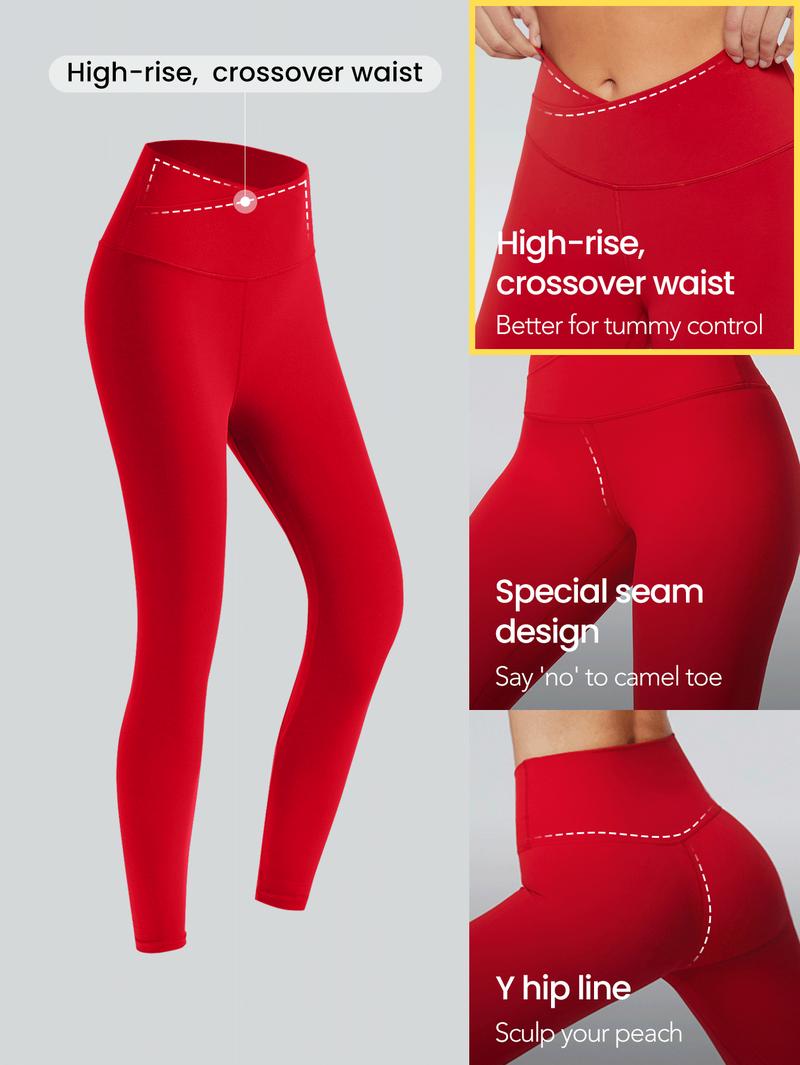 GLOWMODE 24" FeatherFit Crossover Yoga Leggings Buttery Soft High Stretch TikTokShopBlackFriday