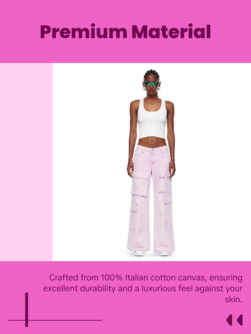 VIAVIA The Cargo Low + Baggy Jean in Lavender