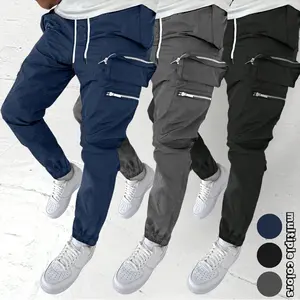 Tactical Multi-Zip Pocket Cargo Joggers - Urban Streetwear & Outdoor Set