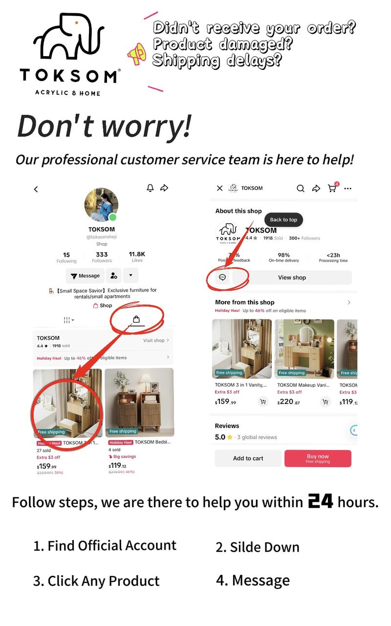 TOKSOM Vanity Desk with Mirror and Replaceable Lamp with 5 Storage Drawers Power Outlet & Chair with RGB Ambient Light Adjustable Brightness for Girls Bedroom Large Corner Desk Vanity Makeup Vanity Desk White Black Valentine's Day Gifts for Women Girls2/3