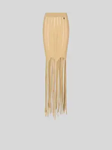 Flechage Fringed Knit Long Skirt