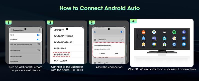 【JumpstartSale】VOLAM 10.25" Wireless CarPlay Screen — Supports Netflix, YouTube, TikTok apps, 720P Parking Backup Camera, split-screen app display, ideal for navigation and in-car entertainment Compatible with iPhone 8–15+ and Android 11+