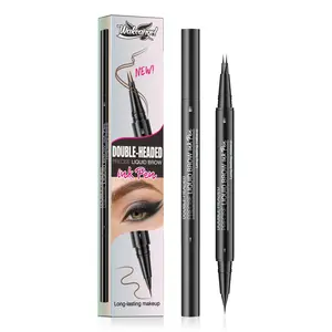 2-in-1 Micro-Fork Eyebrow Pen Dual-Ended Liquid Brow Pencil & Brush Creates Natural Hair-Like Strokes All-Day Waterproof Wear