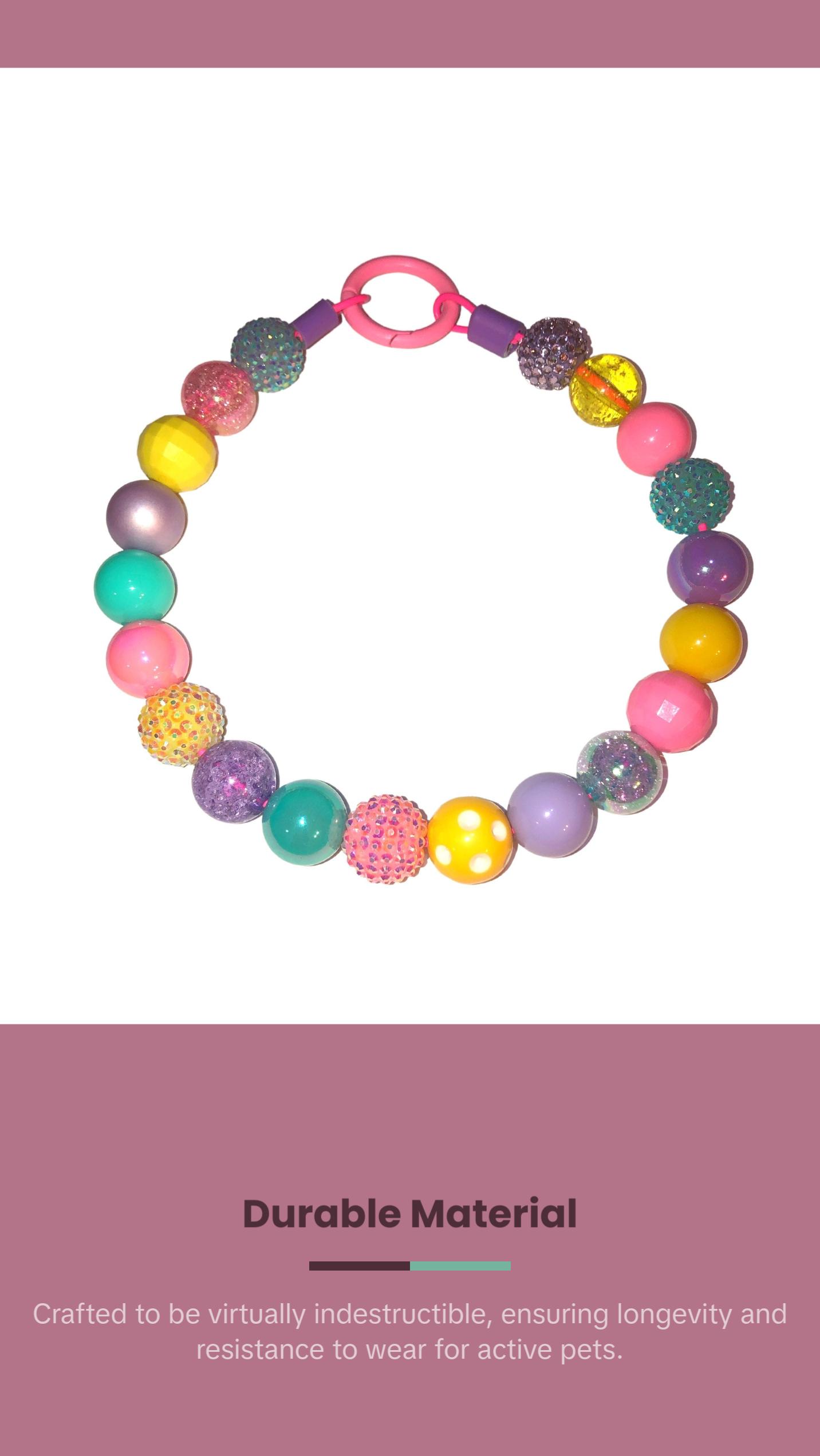 The Layla Beaded Dog Collar | Durable Dog Necklace | Designer Pet Jewelry | Colorful Spring Easter Collar | Charm | Pearl Bead Collars The Layla Beaded Dog Collar | Durable Dog Necklace | Designer Pet Jewelry | Colorful Spring Easter Collar | Charm | Pearl Bead Collars