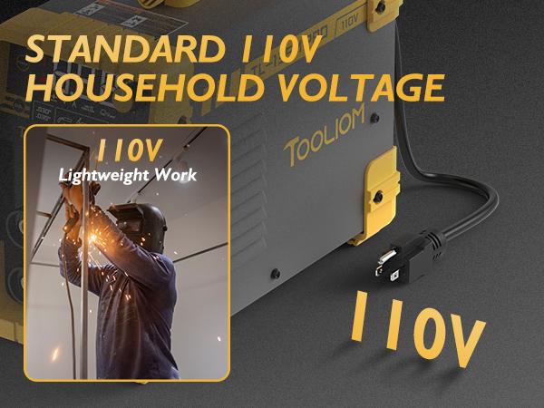 TOOLIOM 135A 110V Gasless Flux Core MIG Welder, Portable Flux MIG/Lift TIG/Stick 3 in 1 Welding Machine with IGBT DC Inverter & LCD Display