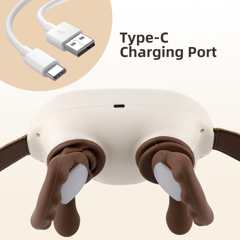 Hand Shoulder and Neck Massager Cordless Therapalm for Pain Relief with 2 Temp Levels 3-Speed Settings & Heat Function Deep Tissue Kneading masajeador con calor wireless portable electric acupressure