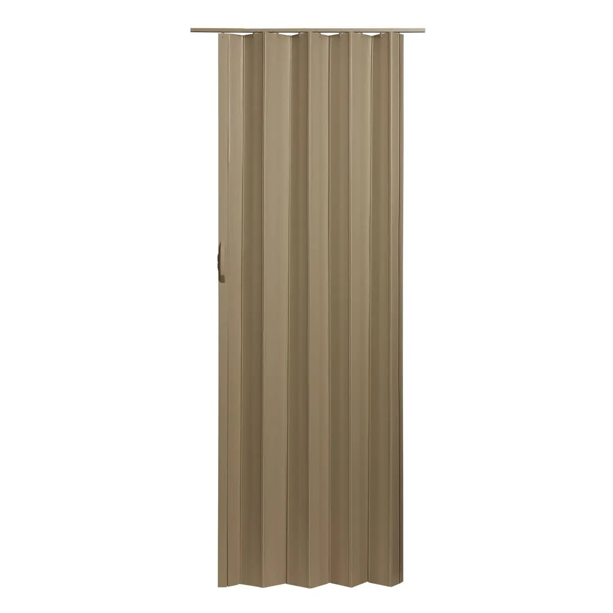 212 MAIN Sienna Timber Privacy Accordion Folding Door - 36x80 in., Beige Opaque Patio Door, Easy Installation, Flexible Hinges, Vinyl Panels, Opaque Patio Doors