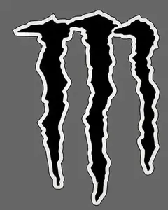 Black Monster Claw Racing Sticker - Extreme Sports Scratch Decal for Laptops and Monster Trucks