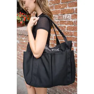 Judy Blue Denim Black Tote Bag