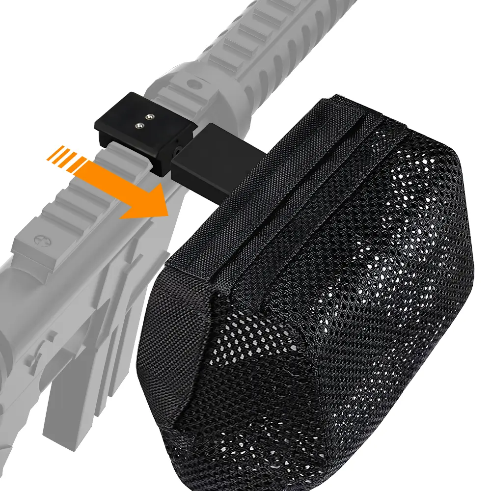 Hunting Heat Resistant Brass & Nylon Brass Catcher for AR - Picatinny Rail Mounts, Thick Nylon Cartridge Holster, Zippered Mesh Quick Release Net, 100+ Casing Storage Capacity to Organize Spent Casings