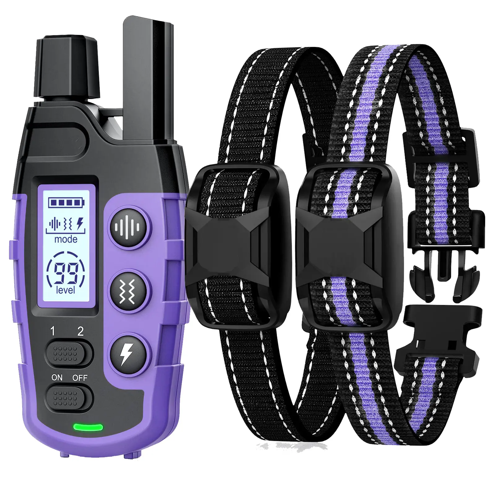 Electric Dog Training Collar Waterproof Dog Bark Collar Pet With Remote Control Rechargeable Anti Barking Device All Size Dogs