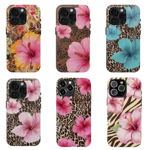 Leopard Print Phone Case – Bold Animal Print Aesthetic in Pink, Blue, Beige & Brown – Trendy Safari Pattern For iphone 17 pro case iphone 16 pro max case 15 14 13 12 11 & Samsung S25 S24 S23 Ultra Fe, cute pretty phone cases, TPU Shockproof phone case