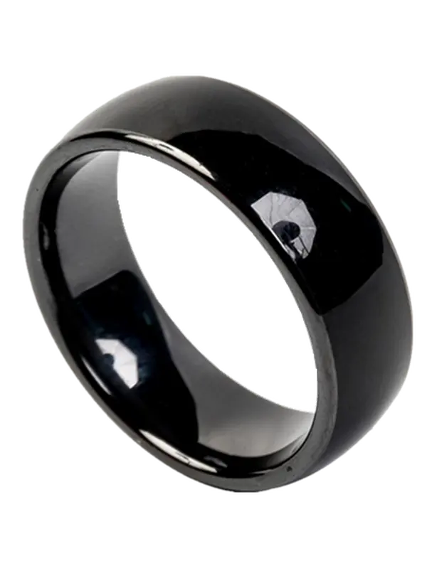 RFID Classic Black Ceramics Access Control Smart Finger Ring ID 125KHz & IC 13.56MHz Wear for Men or Women