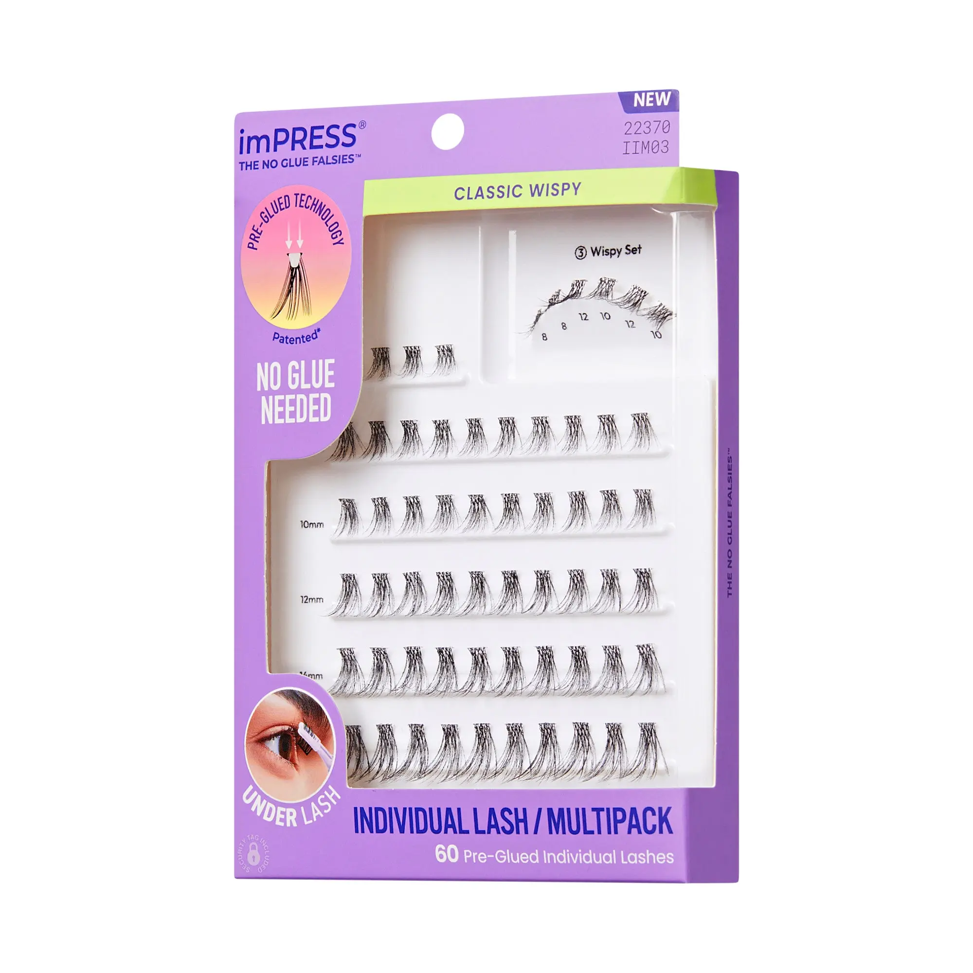Impress Falsies Pre-Glued Individual Lashes Multipack- Classic Wispy Impress Falsies Pre-Glued Individual Lashes Multipack- Classic Wispy