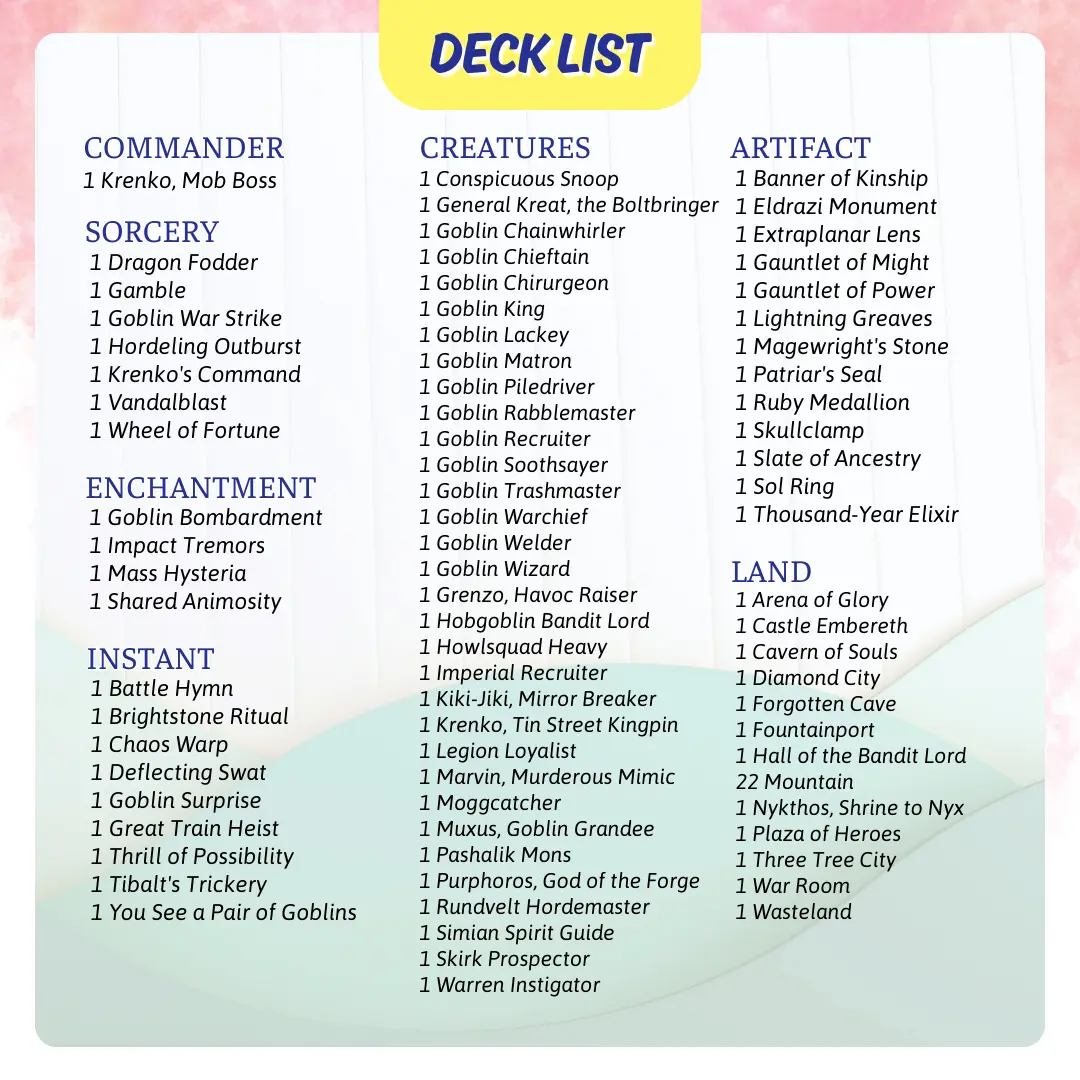 mtg goblin commander deck list MTG: Best 10 Best Goblin Commanders