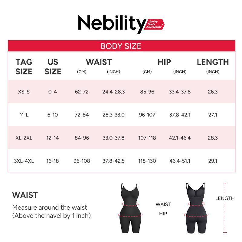 【LIVE】Nebility Women's Seamless V-Neck Bodysuit Shapewear Full Body Stretchy Basic Jumpsuit Sleeveless Fashionable Women's Wear Compression Womenswear