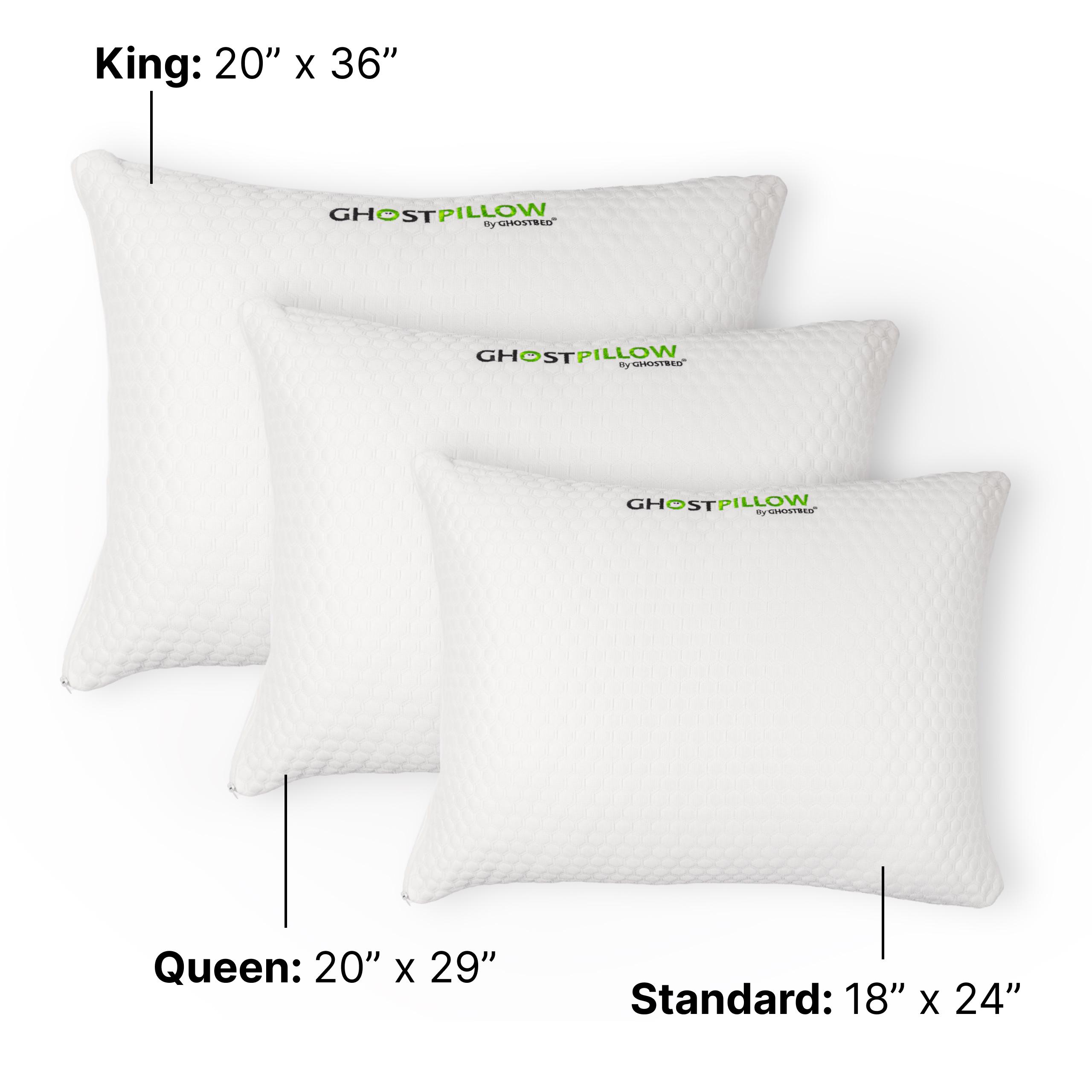 GhostBed Shredded Memory Foam Pillow with Customizable Fill Side Sleepers Comfortable