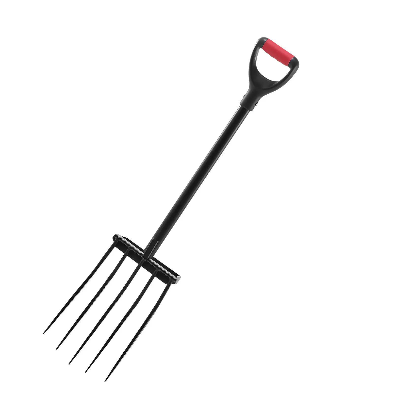5-Tine Heavy Duty Garden Pitchfork, 41" Forged Steel Spading Fork with Metal Handle & Y-Grip - For Digging, Composting, Hay, Potato, and Soil Aeration