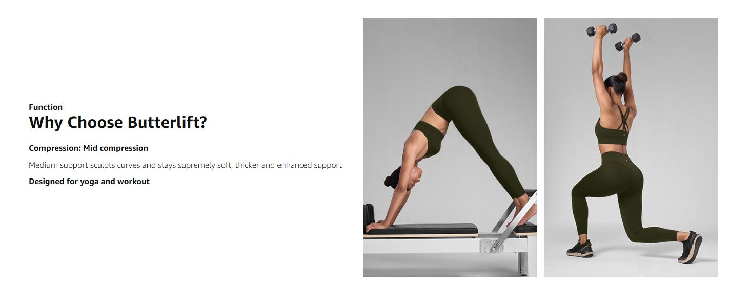 CRZ YOGA Secretsculpt Womens Butterlift Scrunch Butt Workout Leggings 25" /28"- No Front Seam High Waisted Yoga Pants Booty