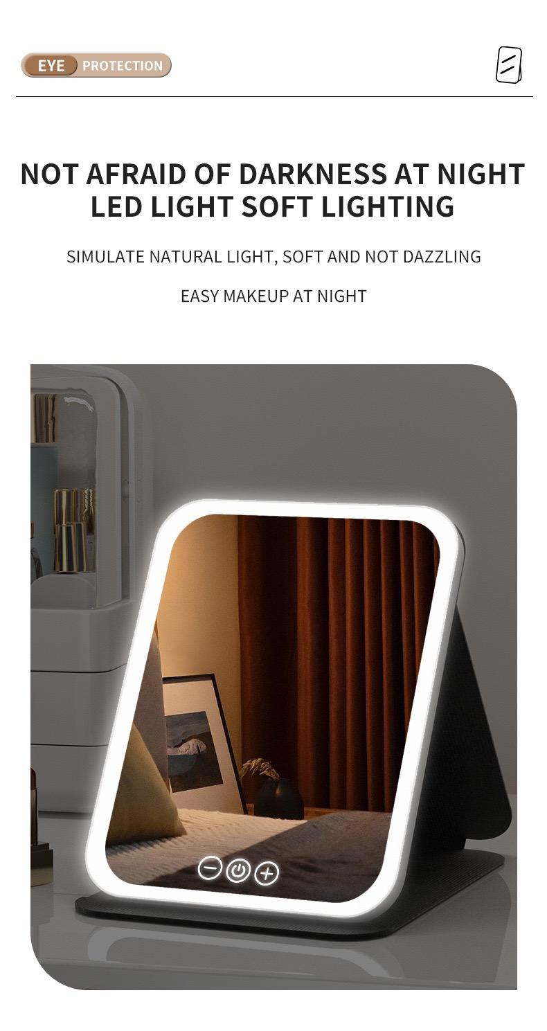 Portable LED Light Makeup Mirror,  Touch