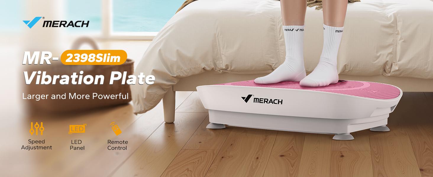 MERACH Slim Vibration Plate Exercise Machine, Lymphatic Drainage Machine, Whole Body Workout Vibration Platform for Wellness and Fitness Home Gym Equipment TikTokShopBlackFriday SpringStatements