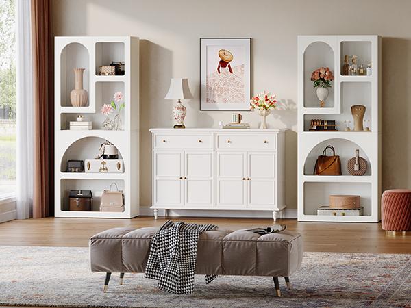 Tribesigns 70.9" Tall Geometric Bookshelf with 5 Irregular Storage Shelves, Modern Design for Living Room, Bedroom, and Closet Furniture Bookcase