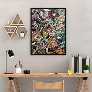 Demon Slayer Battle Poster – Intense Anime Wall Art, Manga Gift, Collector’s Decor