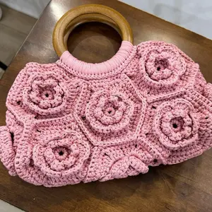 Handmade Crochet Flower HandBag - Perfect  HandBag & Handmade Handbags for Women. Girly Aesthetic Crochet. Gift for Friends, Mom, Girlfriend