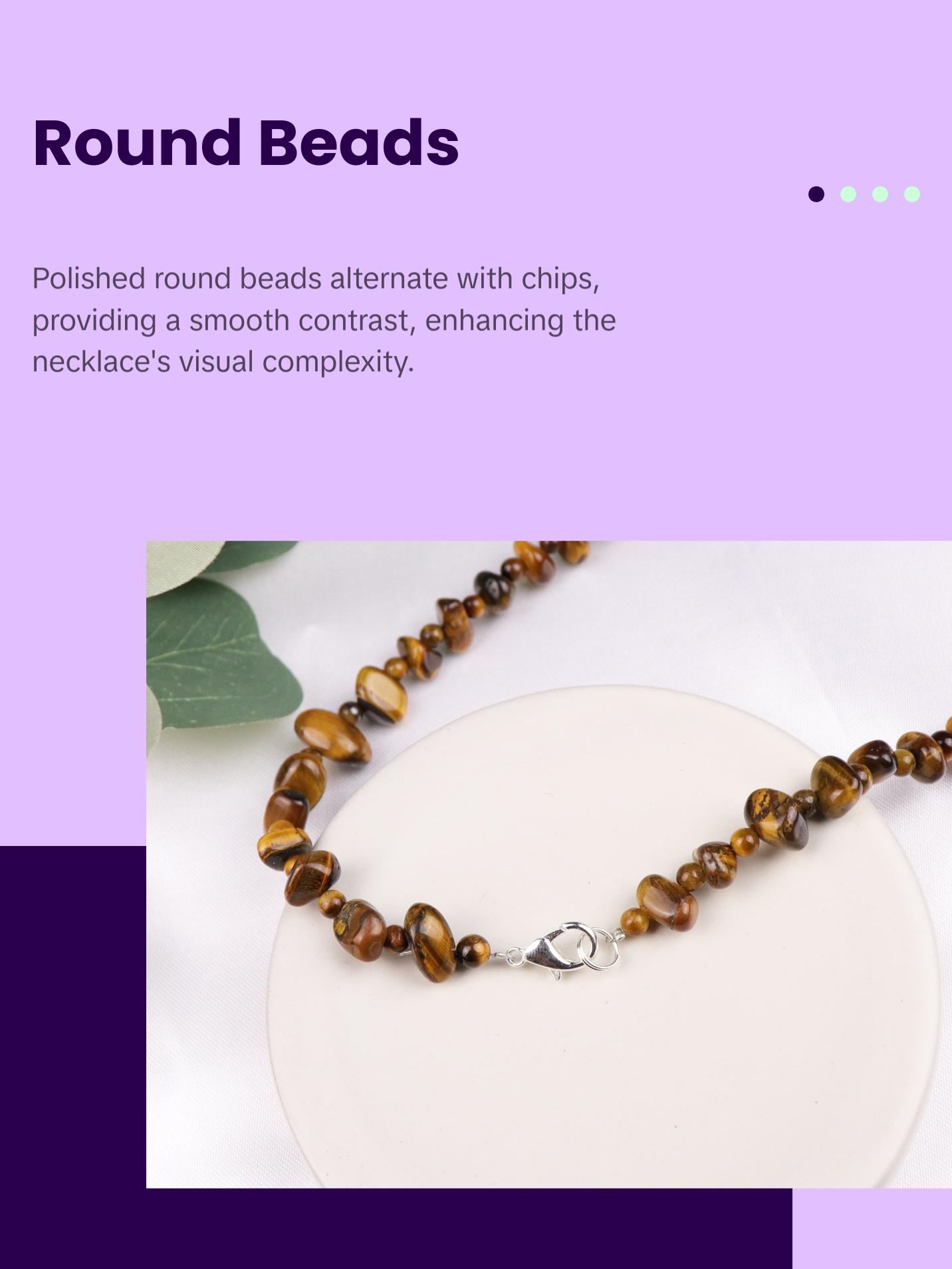 Tiger's Eye Irregular Chips Beaded Necklace, Bracelet, Natural Gemstones